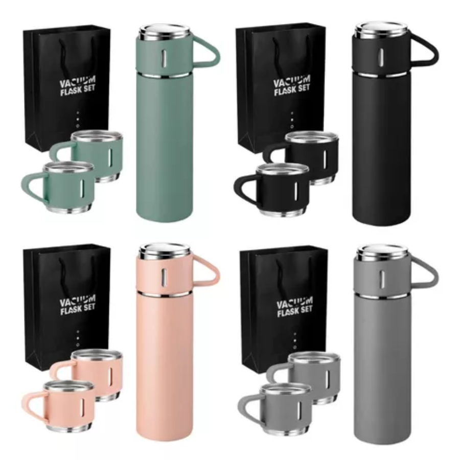 TERMO 3 TAZAS PORTATIL EN ACERO